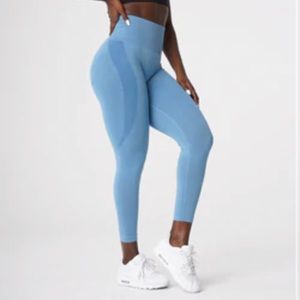 NVGTN Sky Blue Contour Seamless Leggings